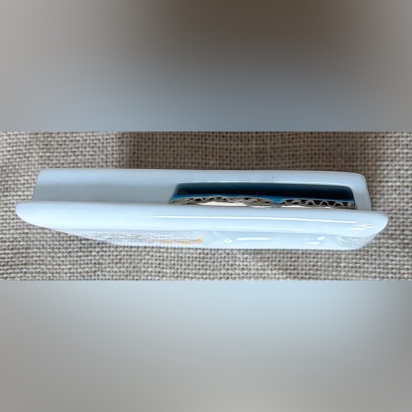 Vintage Small Sleeping Cat Porcelain Picture Frame Kitty Lover Sweet Twee - Picture 2 of 7